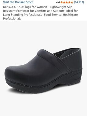 Dansko Black Leather Women’s Clog Mule